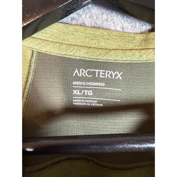 ARC'TERYX Mens Cormac Comp Green Panelled Jersey and Mesh T-Shirt - XL - Picture 2 of 8